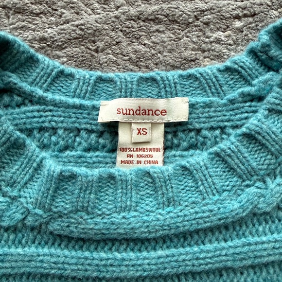 Sundance Cableknit Crewneck Wool Sweater | XS - Picture 6 of 7